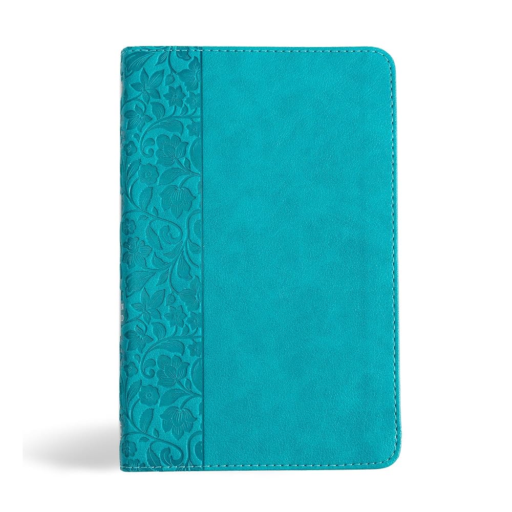 NASB Personal Size Bible, Teal LeatherTouch, Red Letter, Presentation Page, Footnotes, Full-Color Maps, Easy-to-Read Bible Karmina Type cover