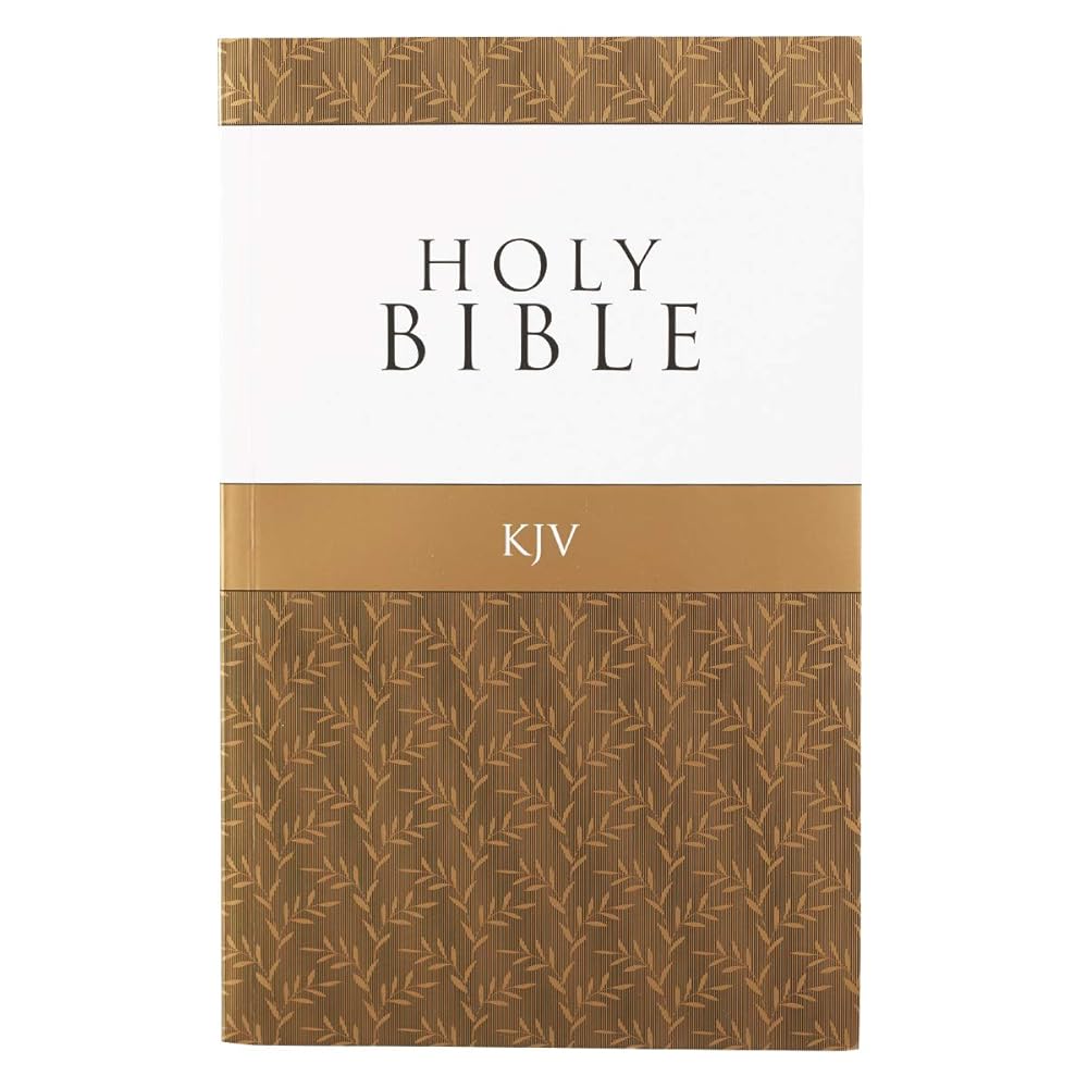 KJV Holy Bible, Outreach Bible - Softcover, King James Version, Antique Gold Olive Branch (KJV Outreach Editions) cover