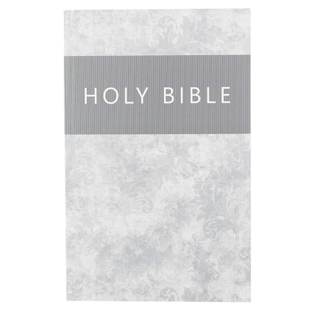 KJV Holy Bible, Outreach Bible - Softcover, King James Version, Silver Damask (KJV Outreach Editions) cover