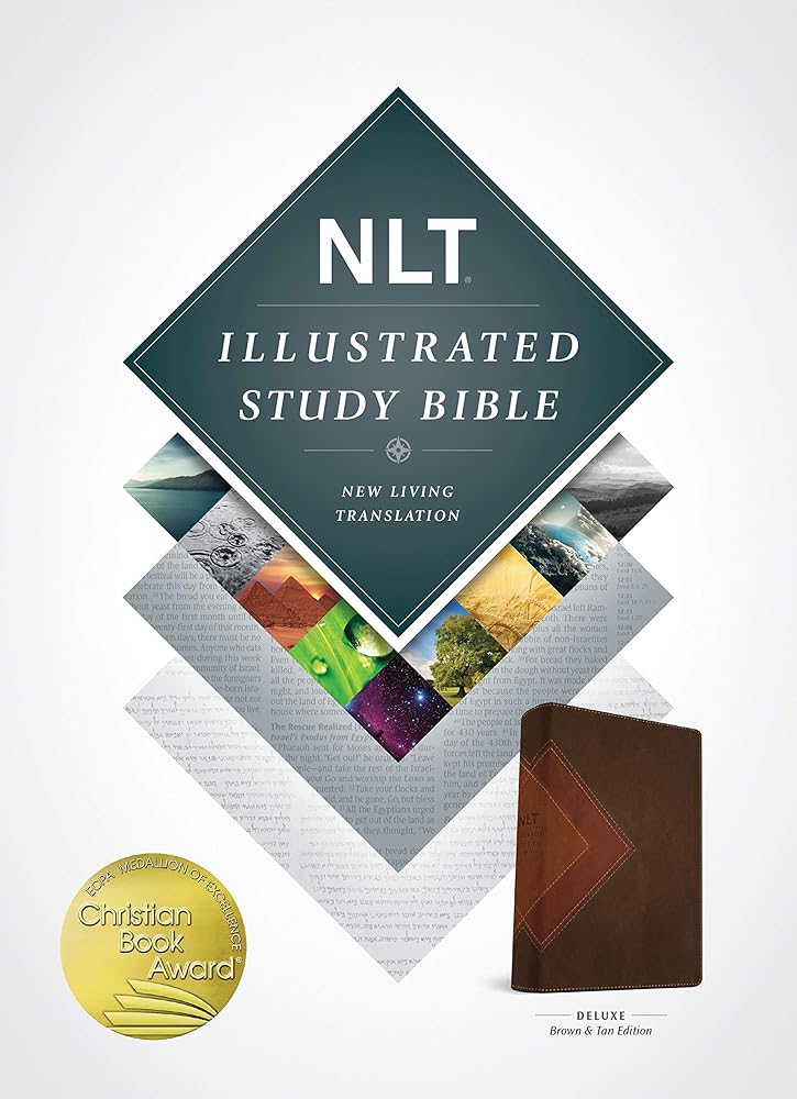 Illustrated Study Bible NLT, TuTone (LeatherLike, Brown/Tan) (Slight Print Damage)