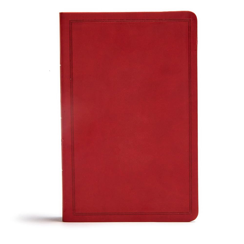 CSB Deluxe Gift Bible, Burgundy LeatherTouch, Red Letter, Presentation Page, Full-color Maps, Easy-to-Read Bible Serif Type