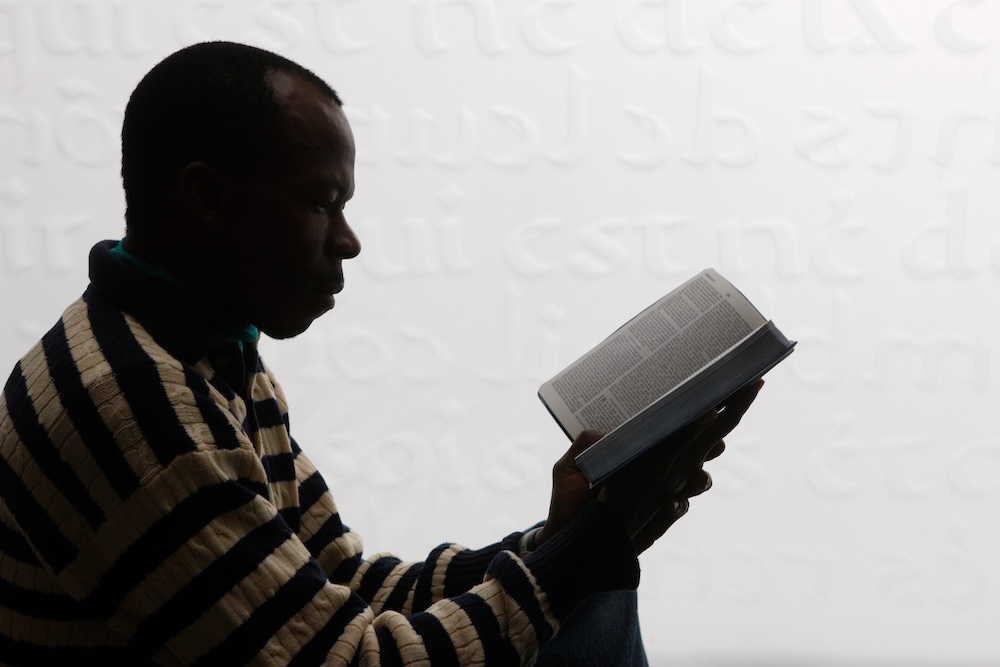 A man reading Scripture
